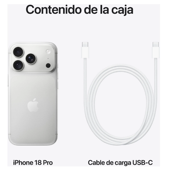 Apple iPhone 18 Pro 2TB (Plata)